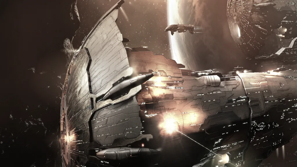 Корабль среди астероидов Нового Эдема